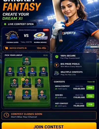Luckydown (lucky down) fantasy cricket & matchday visual 3